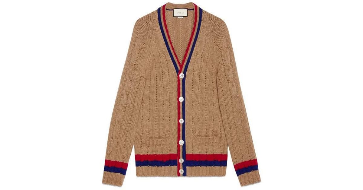 gucci cable knit cardigan