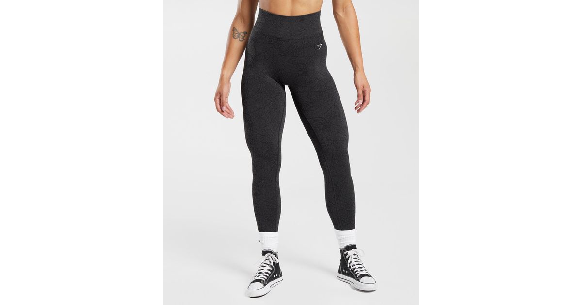GYMSHARK Adapt Pattern Seamless Leggings in Black Lyst UK