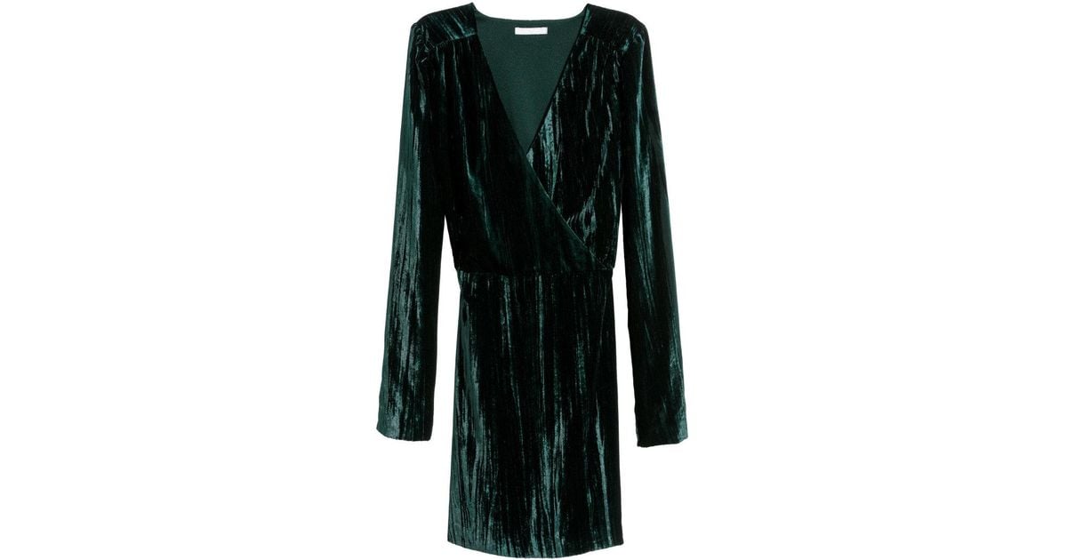 h&m crushed velvet dress