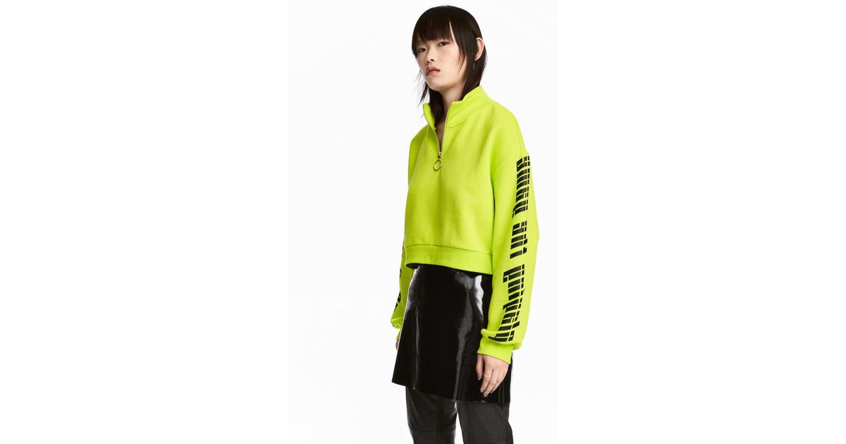 lime green hoodie h&m