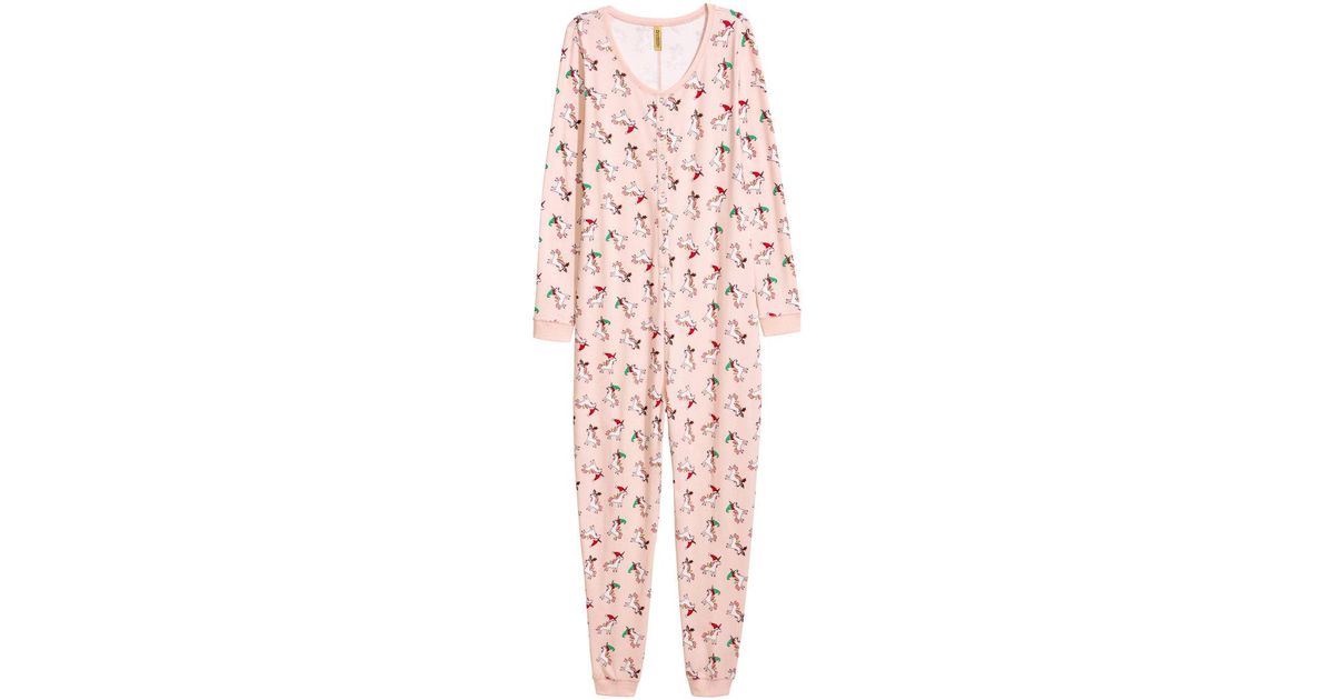 Lyst - H&M All-in-one Pyjamas in Pink
