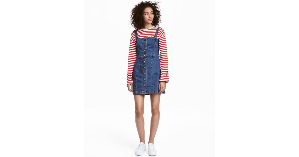 h & m denim dress