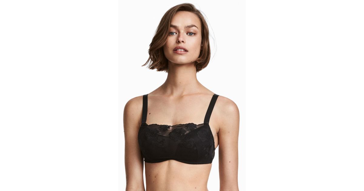black lace push up bralette
