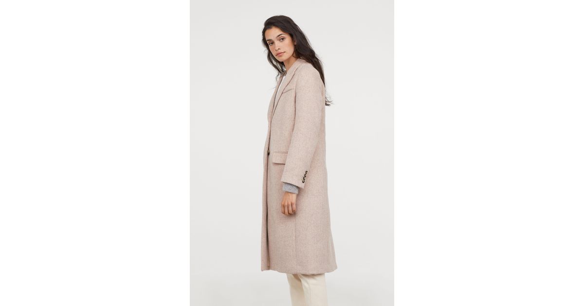 beige wool blend coat