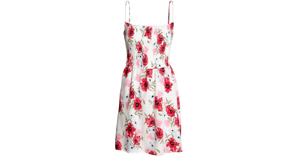 h and m white floral dress