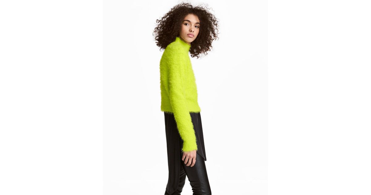 neon yellow cropped jumper