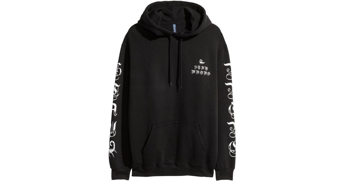 h and m black hoodie
