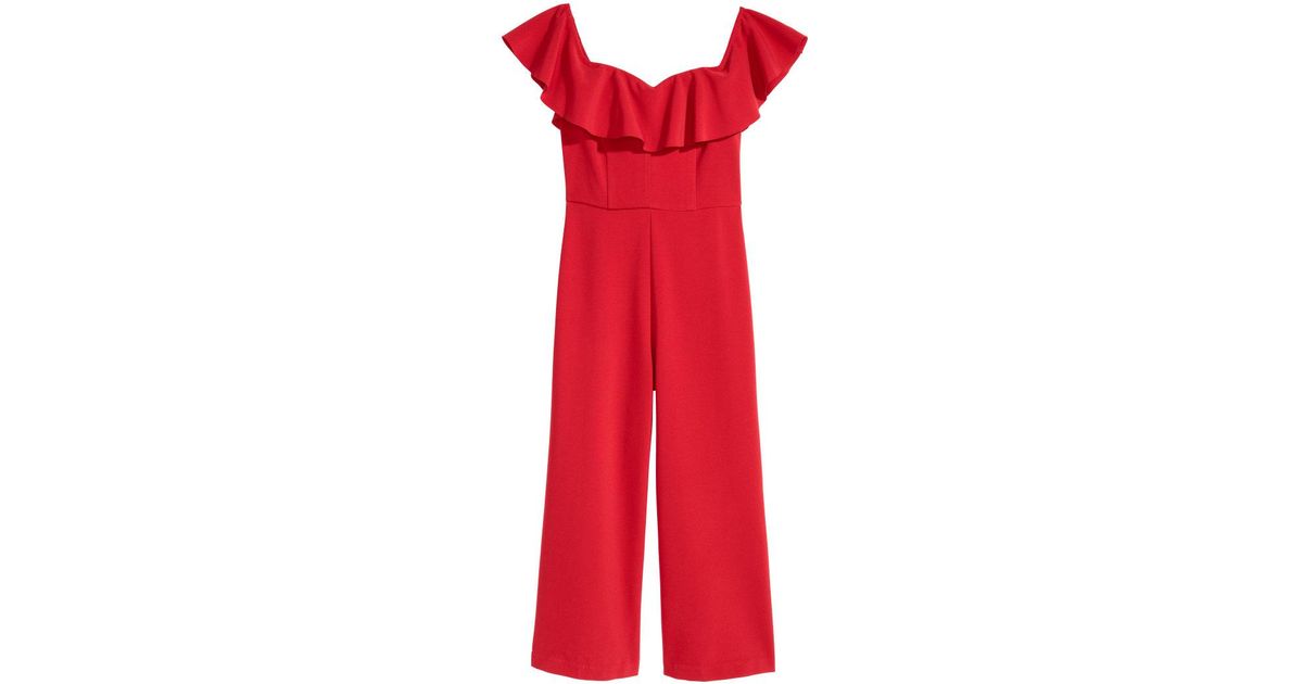 red jumpsuit h&m