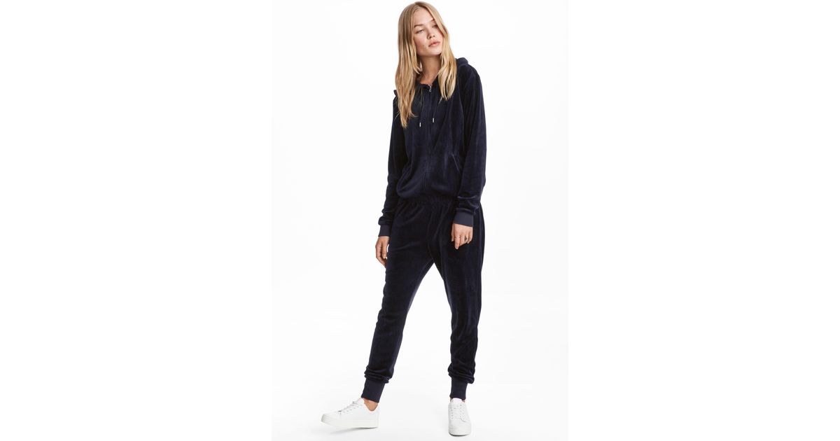 velour jumpsuit h&m