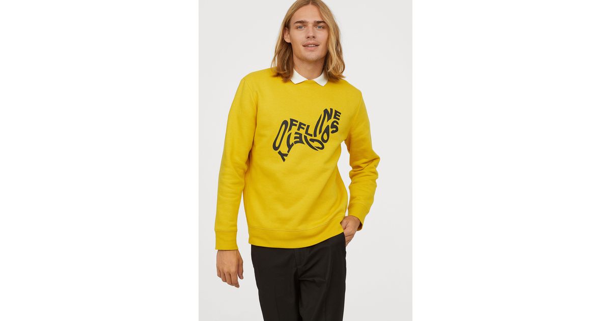 offline society yellow sweatshirt
