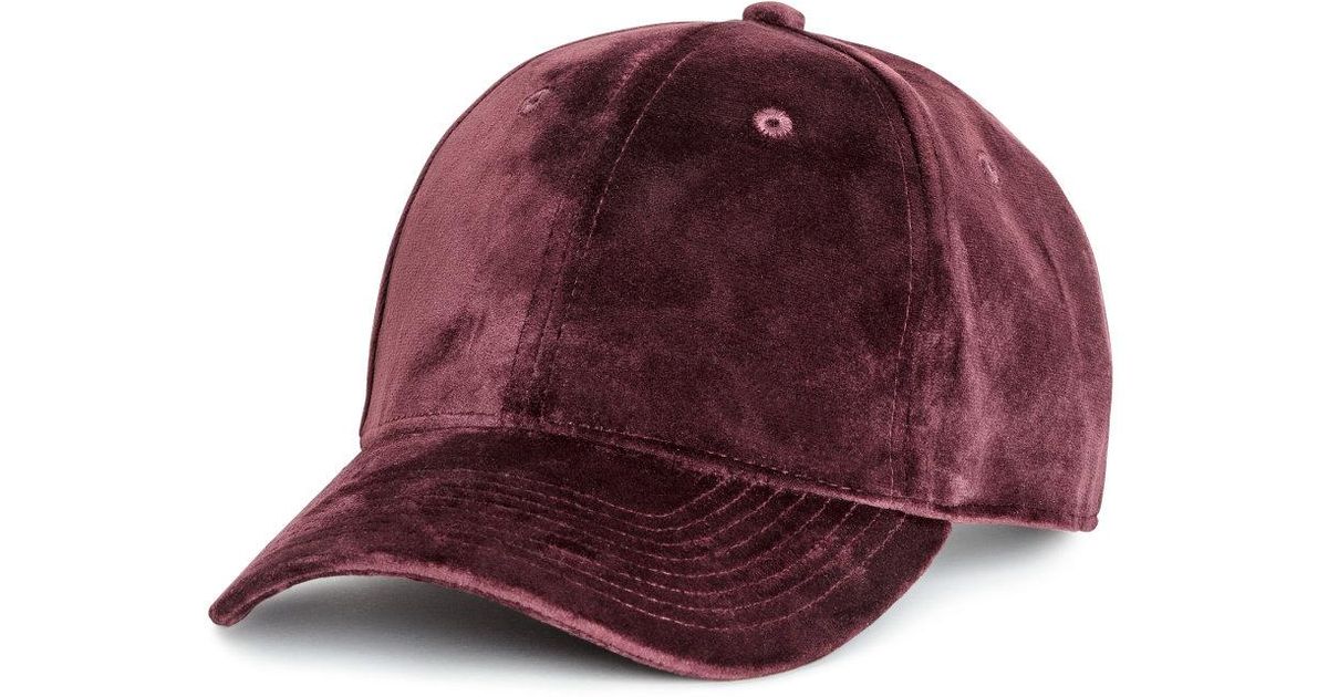 burgundy velvet cap