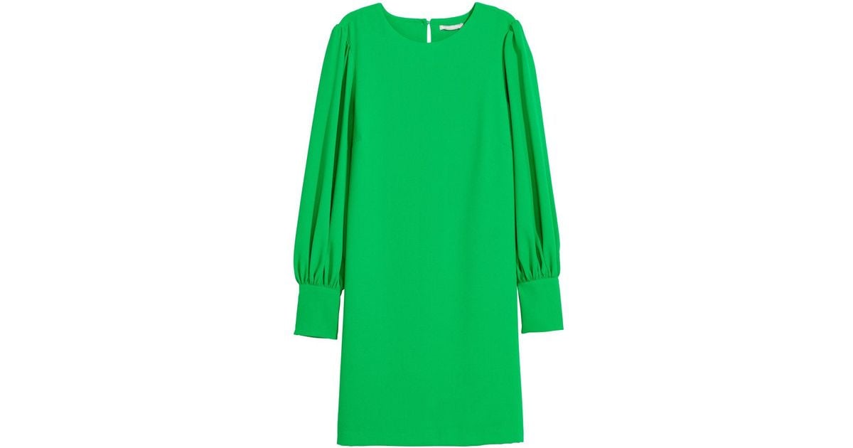 h and m green dress