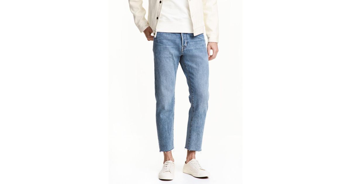 H&M Relaxed Cropped Jeans in Blue for Men | Lyst