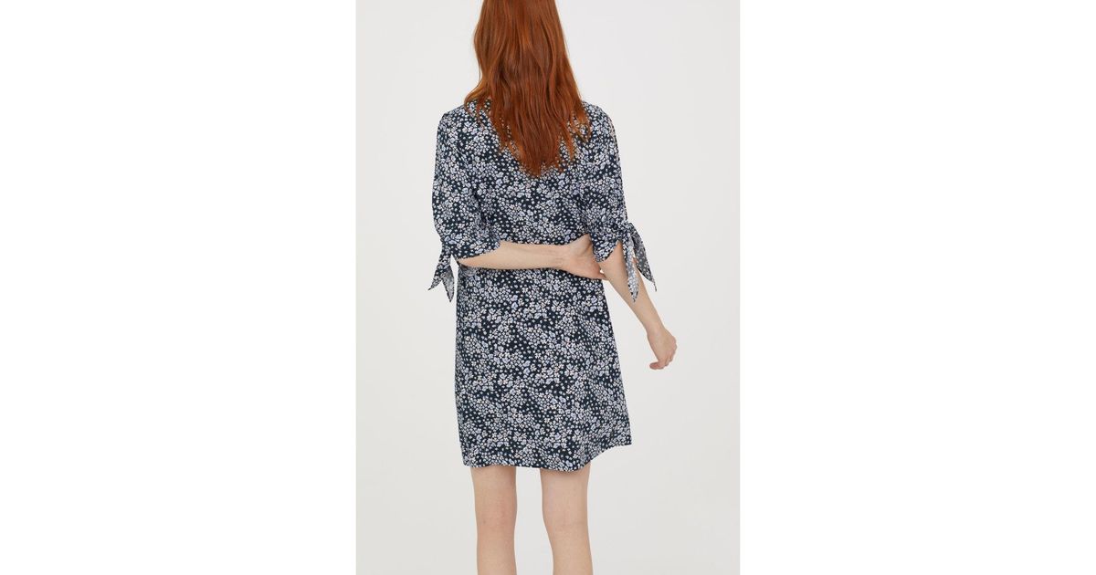 h&m tie sleeve dress