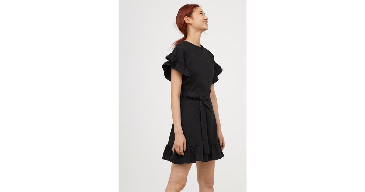 h and m flounced dress