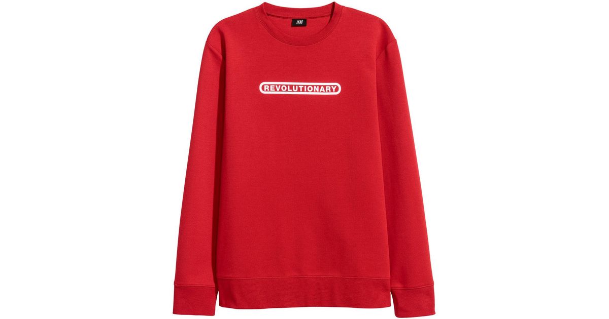 h&m red sweatshirt