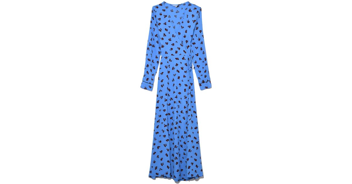 ganni roseburg wrap dress