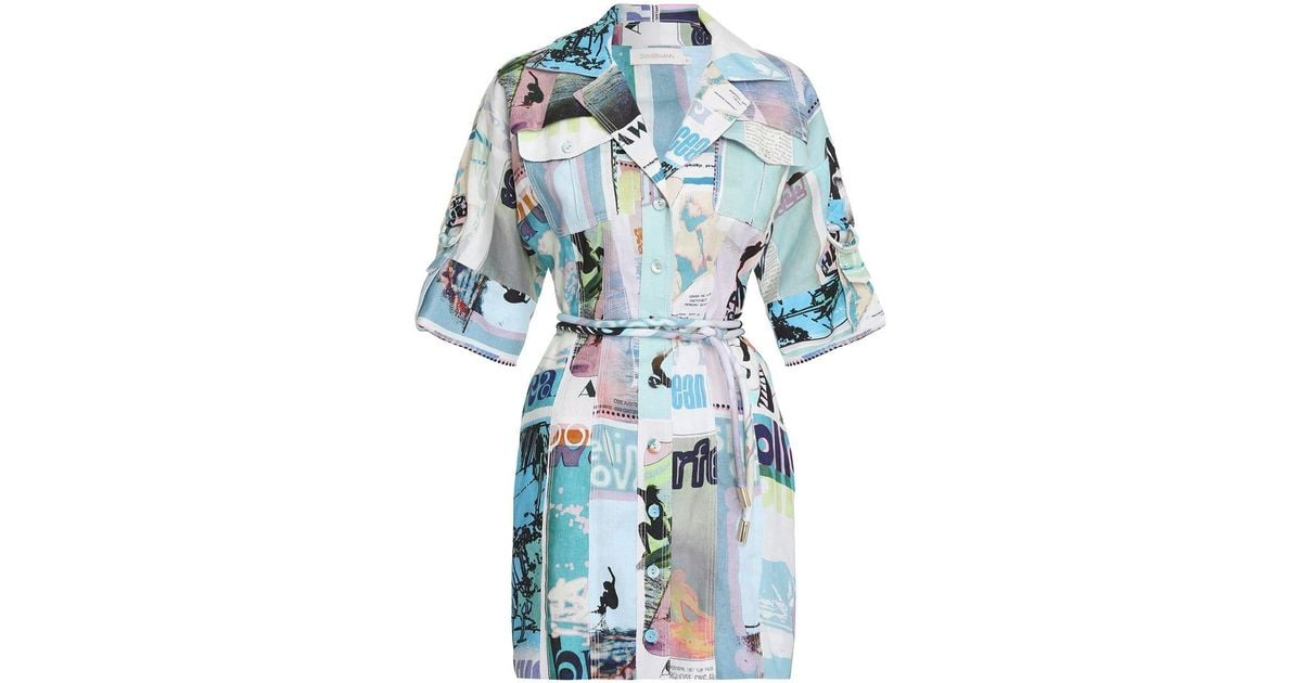 zimmermann glassy safari mini dress