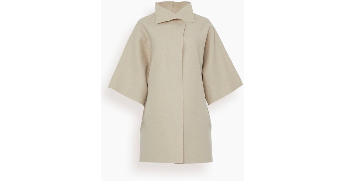 Harris Wharf London Pressed Wool Kimono Jacket in Natural Lyst