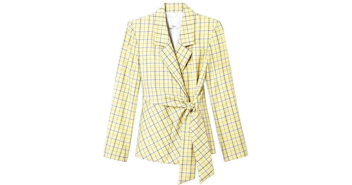 plaid wrap jacket