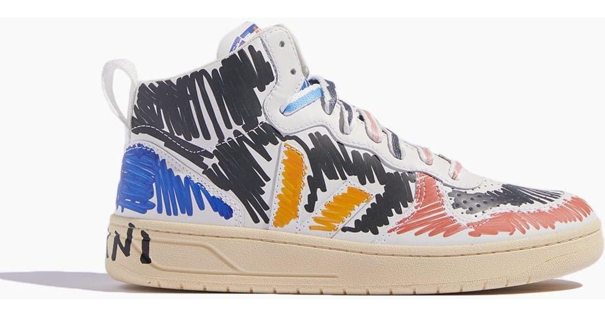 daymaster mixed leather runner sneakers