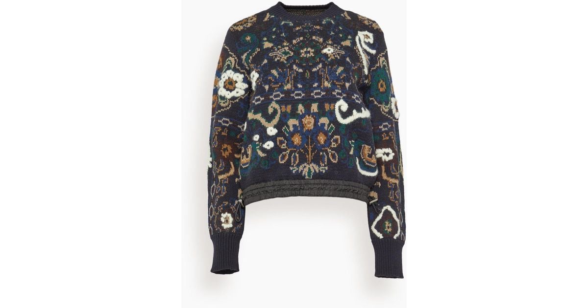 sacai, Floral Pullover Sweater 19AW