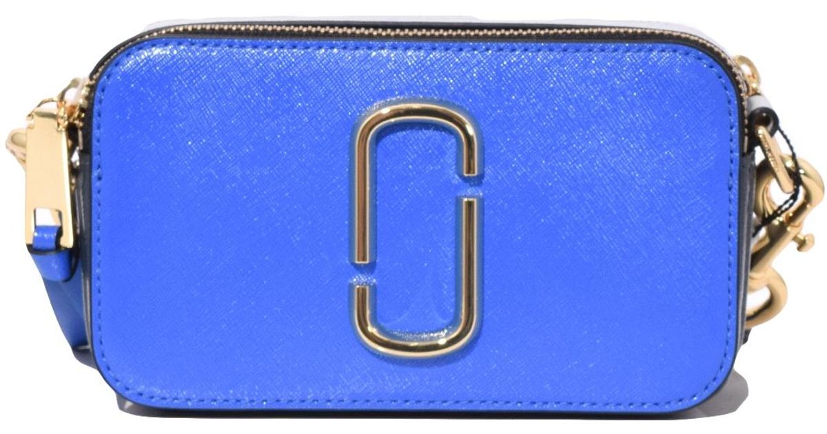 Marc Jacobs Leather Snapshot Bag In Dazzling Blue Multi | Lyst