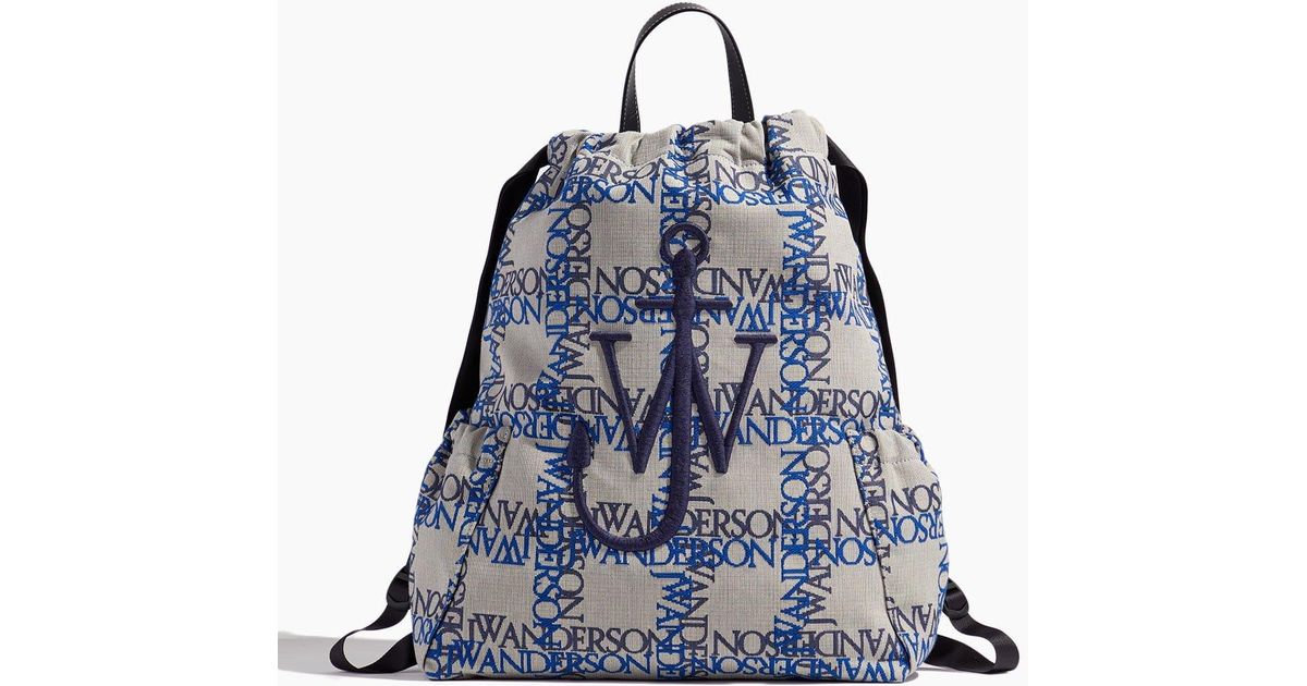 JW Anderson Drawstring Anchor Backpack in Blue | Lyst Australia