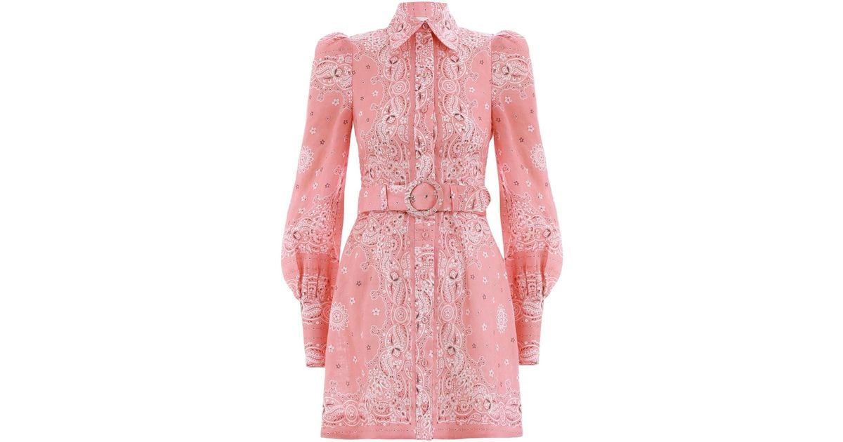 zimmermann heathers belted shirt dress