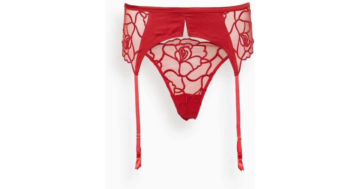 petite garter belt PETITE FLEUR GOLD Garter Belt in Black main image 1