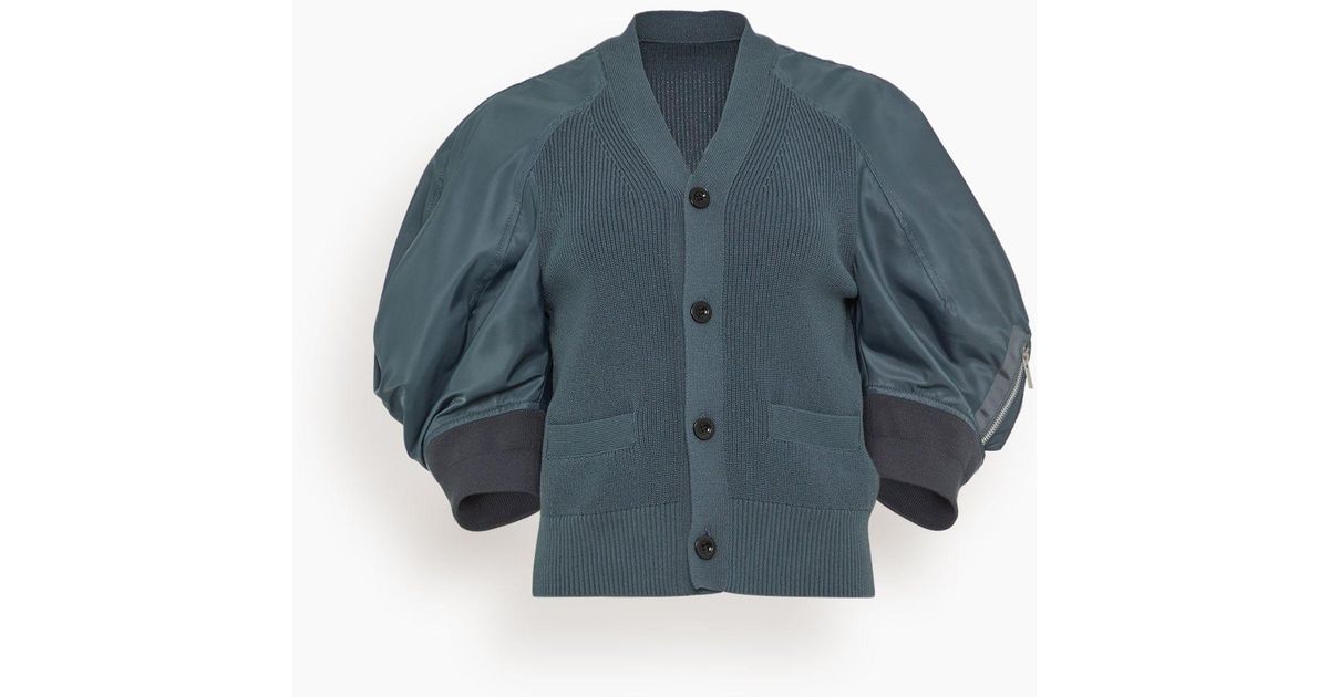 sacai-Blue-Nylon-Twill-And-