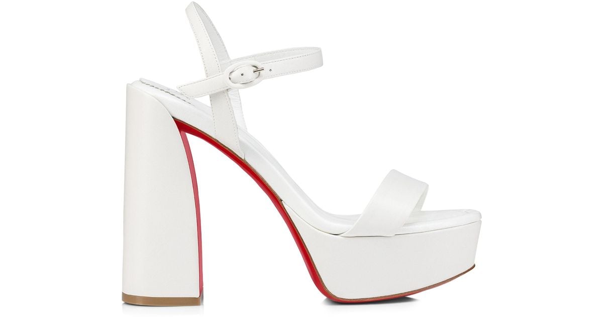 【CHRISTIAN LOUBOUTIN】MovidaJane130 ホワイトレザー サンダル Christian Louboutin | Movida Jane 130 white leather sandals