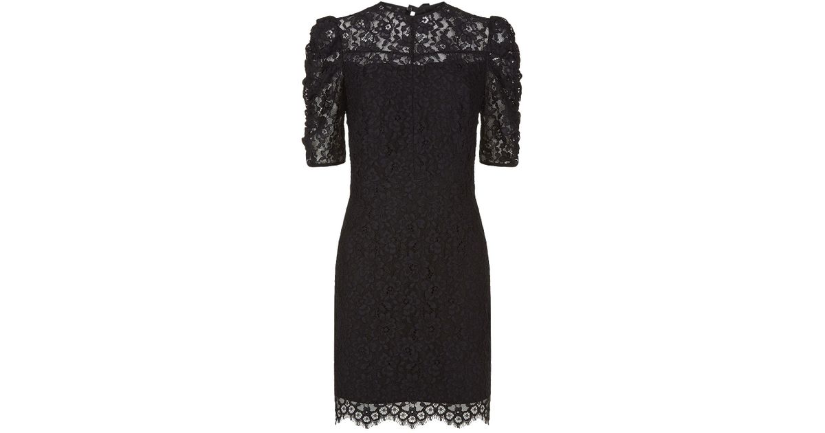 sandro black lace dress
