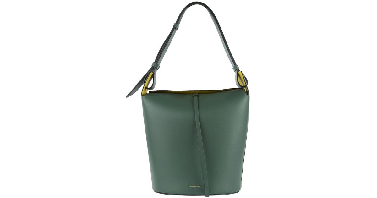 Burberry Large Leather Bucket Bag in 