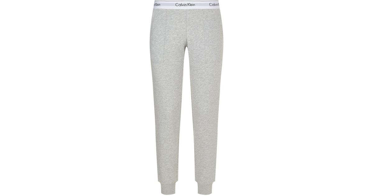 calvin klein grey tracksuit bottoms