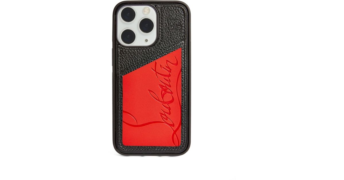 Christian Louboutin Loubicard Sneakers Leather Iphone 13 Case in Red | Lyst