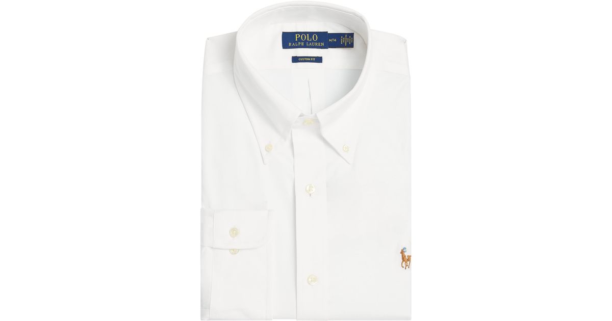 Polo Ralph Lauren Polo Pony Custom Fit Shirt in White for Men | Lyst