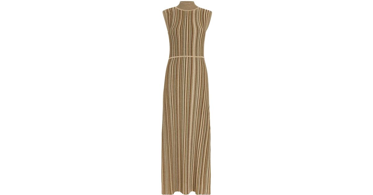 Veronica Beard Stripe Anna Maxi Dress in Natural | Lyst Veronica Beard Stripe Anna Maxi Dress in Natural | Lyst