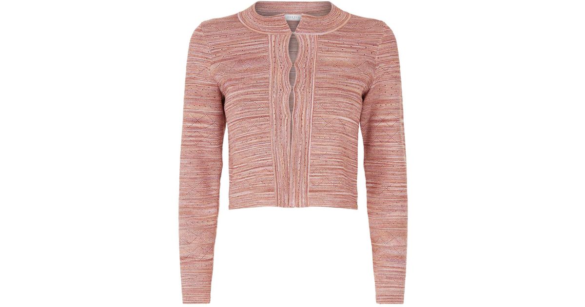 metallic knit cardigan