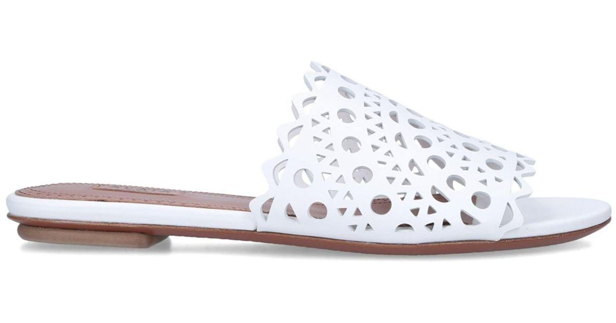 Ala a Leather Vienne Sandals in White Lyst
