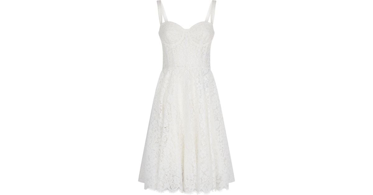 dolce and gabbana white lace dress