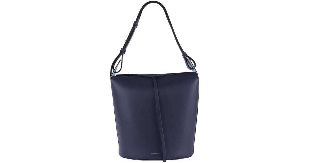 burberry large leather bucket bag