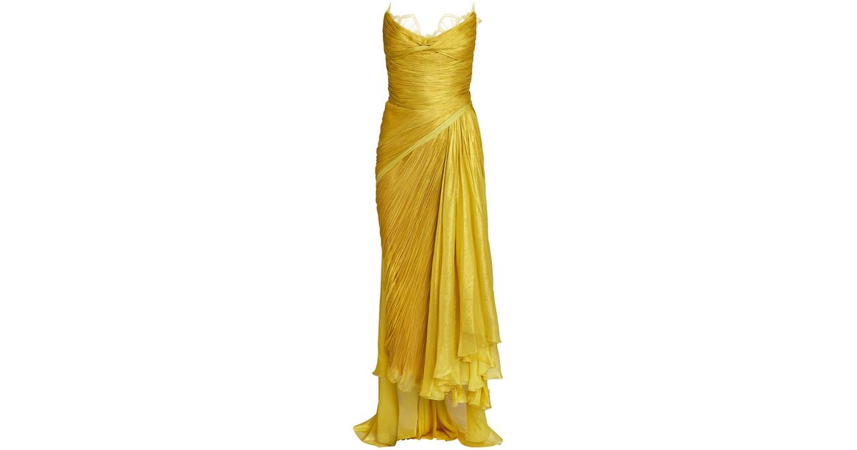 Maria Lucia Hohan Mlh M Julie Strapless Gown in Yellow | Lyst Maria Lucia Hohan Mlh M Julie Strapless Gown in Yellow | Lyst