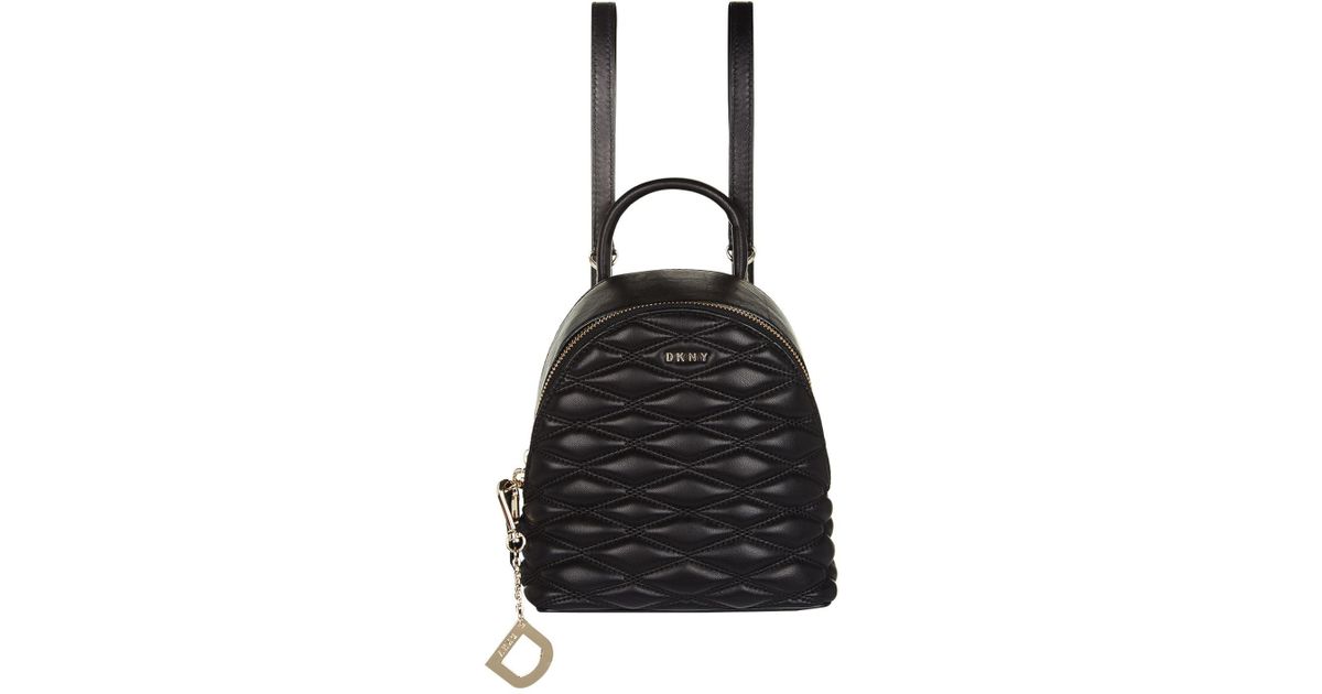 black quilted mini backpack