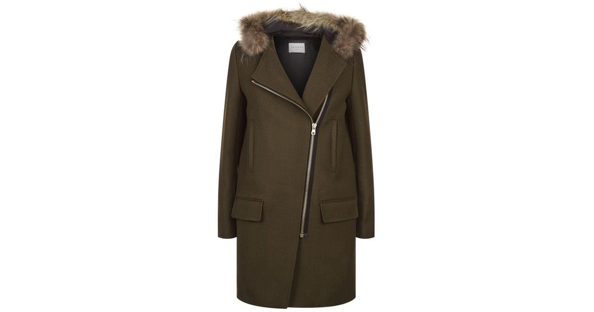 sandro green coat