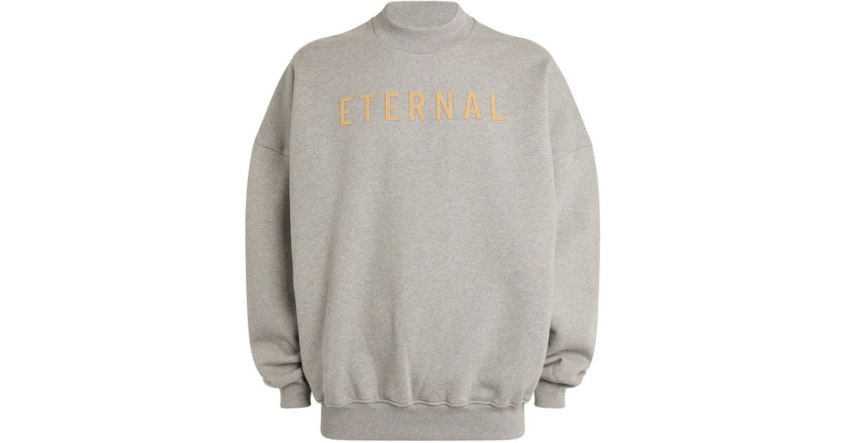 Fear Of God Eternal Logo Sweatshirt in Grey for Men | Lyst UK