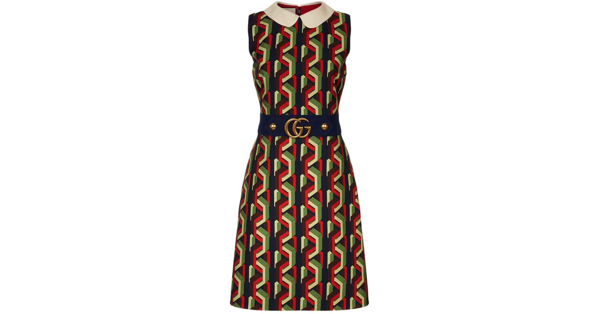 gucci chain print dress