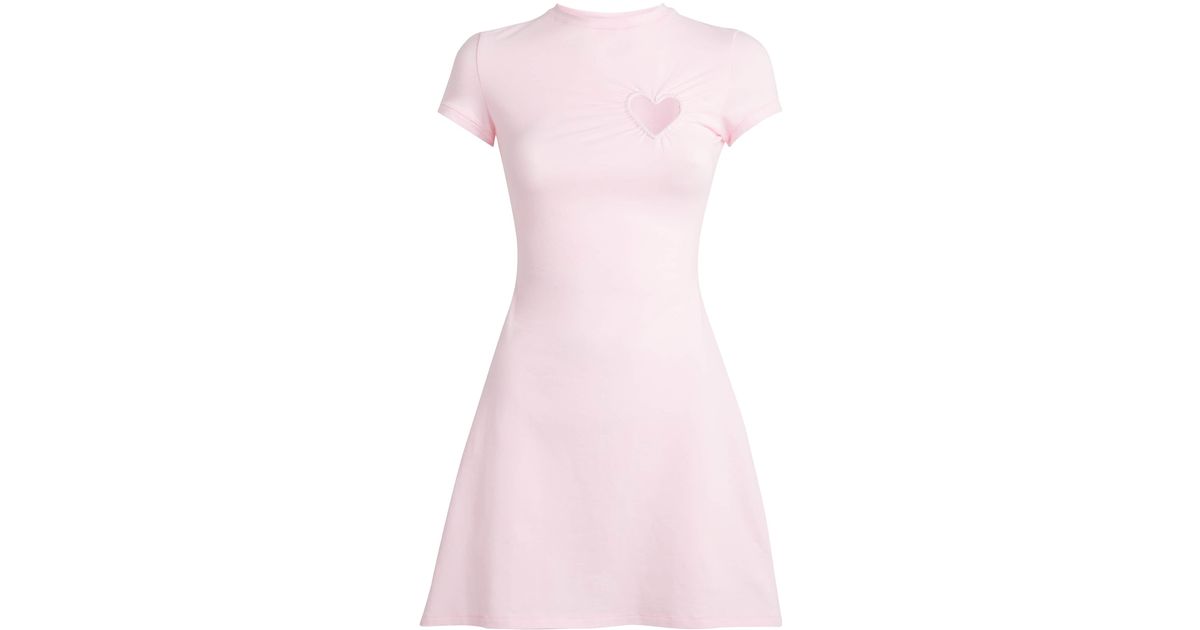 Skims Stretch-Cotton Heart Mini Dress in Pink | Lyst Skims Stretch-Cotton Heart Mini Dress in Pink | Lyst