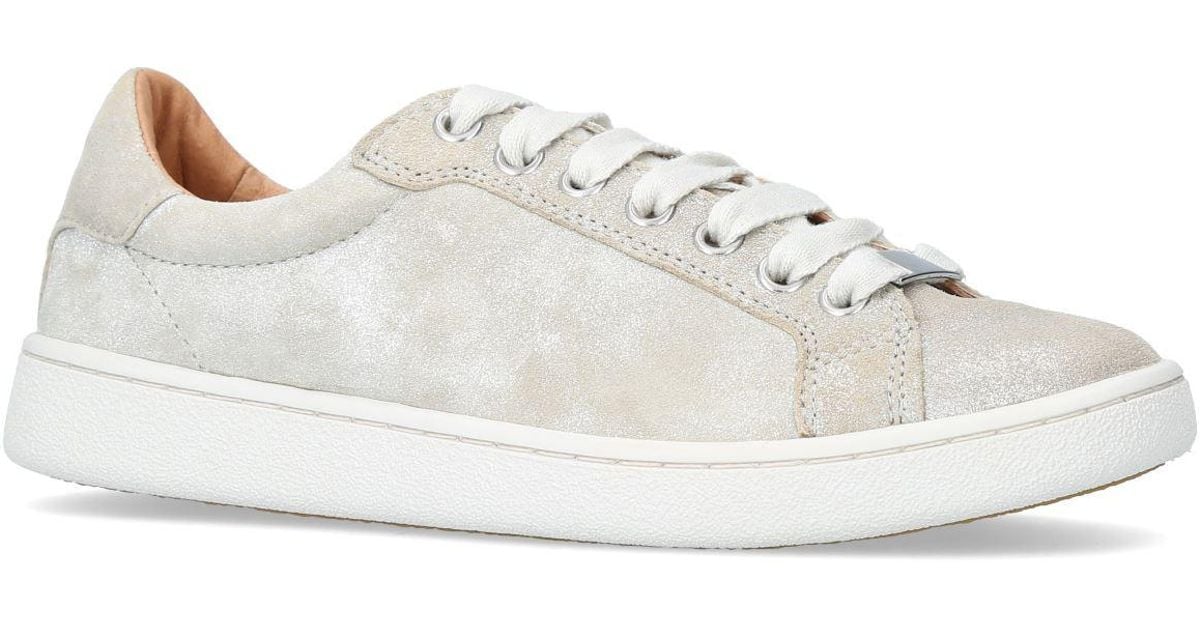 UGG Leather Milo Stardust Trainers in Silver (Metallic) - Lyst
