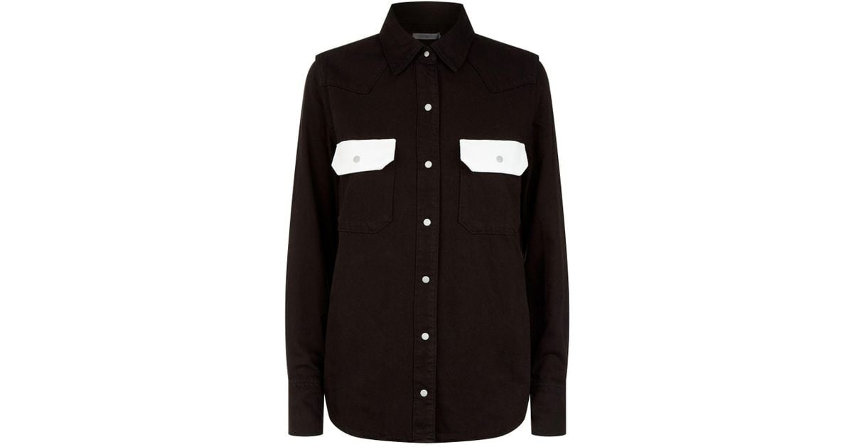 CALVIN KLEIN 205W39NYC Denim Western Shirt in Black for Men | Lyst